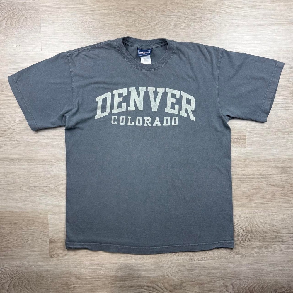 Vintage 90s JanSport Denver Colorado Arch Collegiate Graphic Tee L